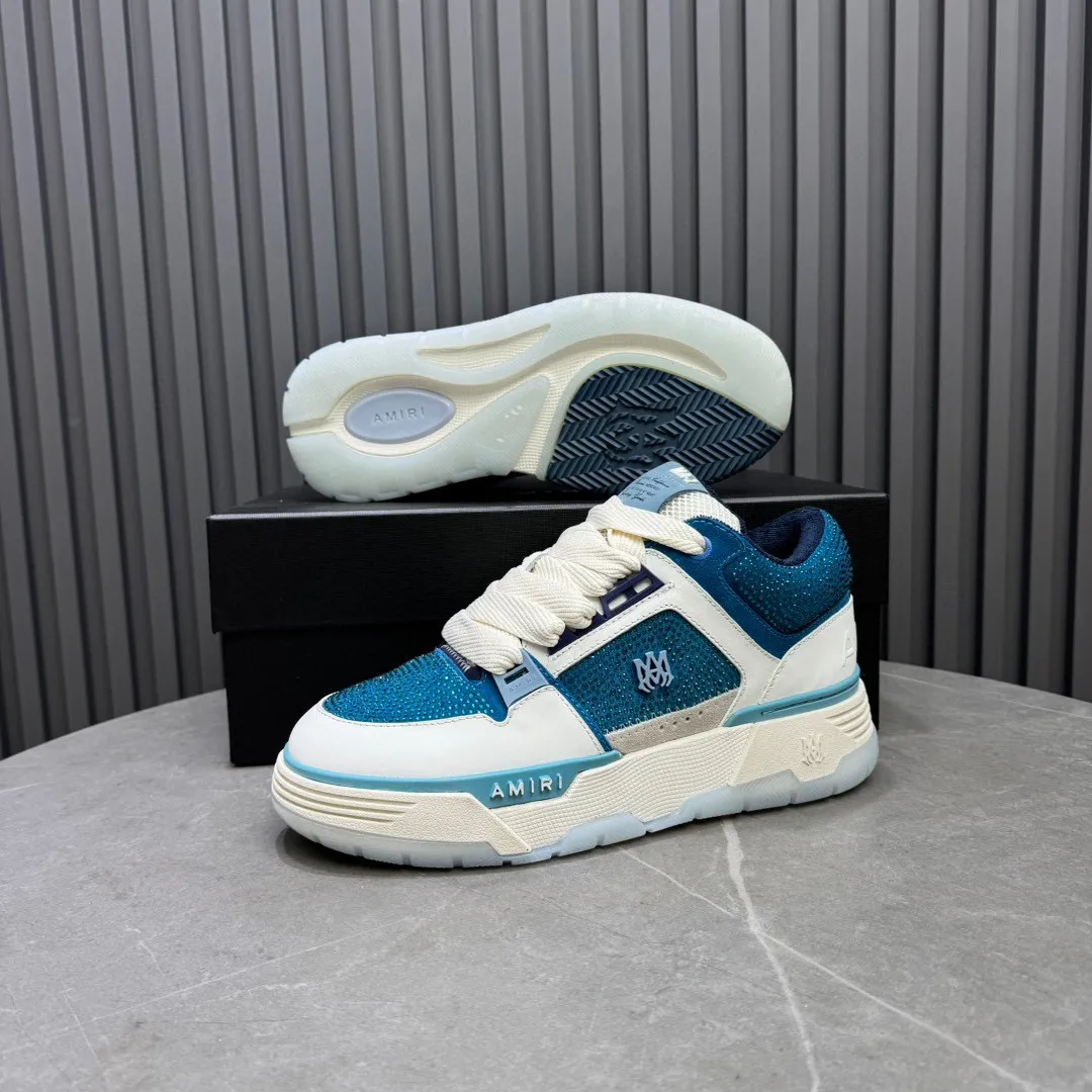 Men's men's shoes 💰800 AMIRI Amir Couple's new hot brick high street sneakers with bone sports shoes, toe-layer cowhide upper, upper side bones, purely hand-stitched, with good three-dimensional effect, customized metal LOGO, code number 35-44 (45, 46 customized)